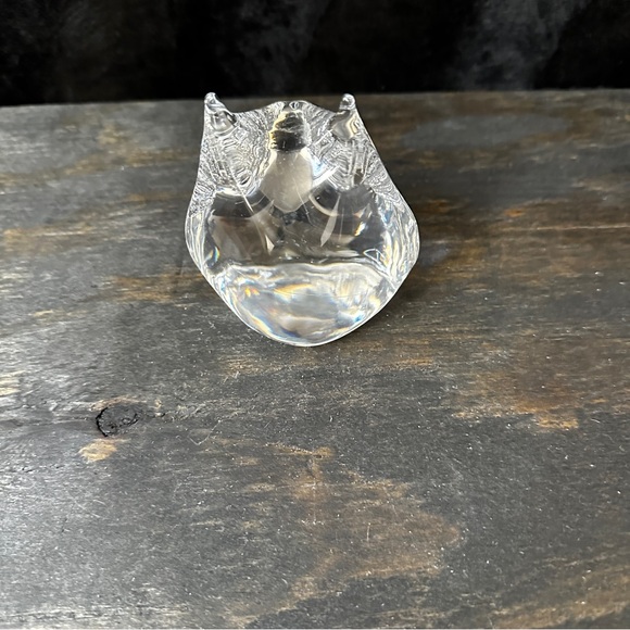 Daum Crystal Owl Paperweight | Vintage French Glass - Picture 6 of 10